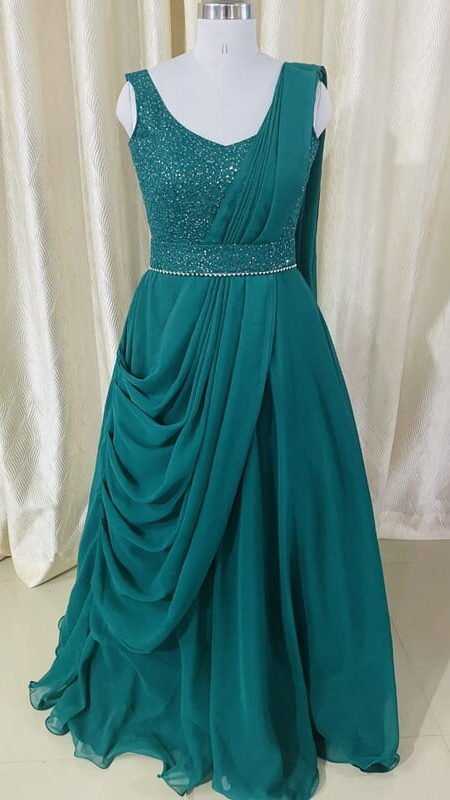 green-western-gown