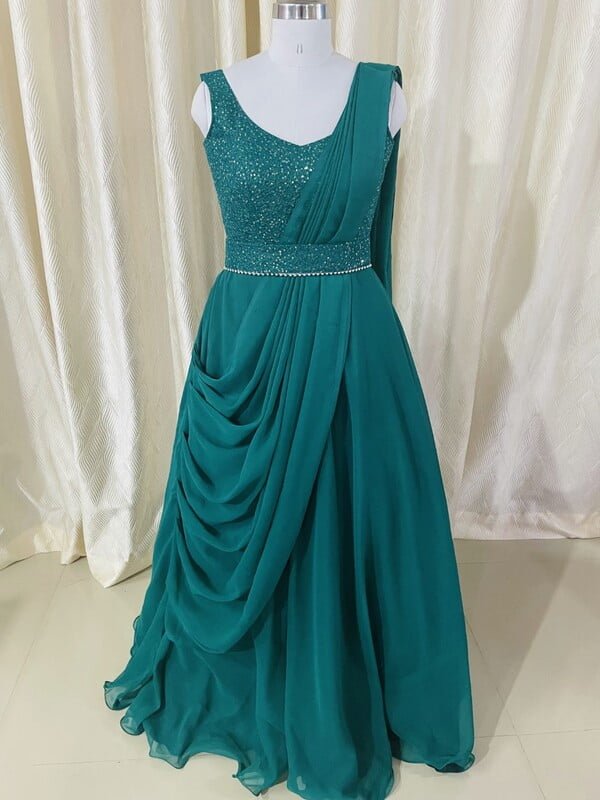 green-western-gown